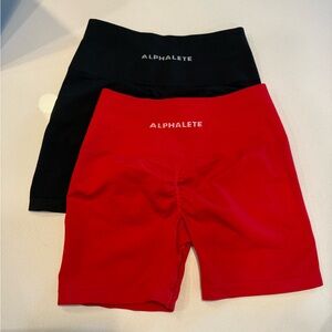 Alphalete Amplify Shorts 4.5 RED AND BLACK set*